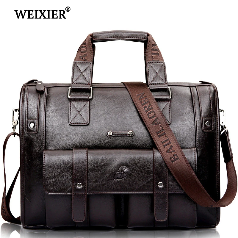 New Vintage Luxury PU Leather Business Men\'s Briefcase Male Shoulder Bags Men\'s Messenger Bags Brand Design Handbag