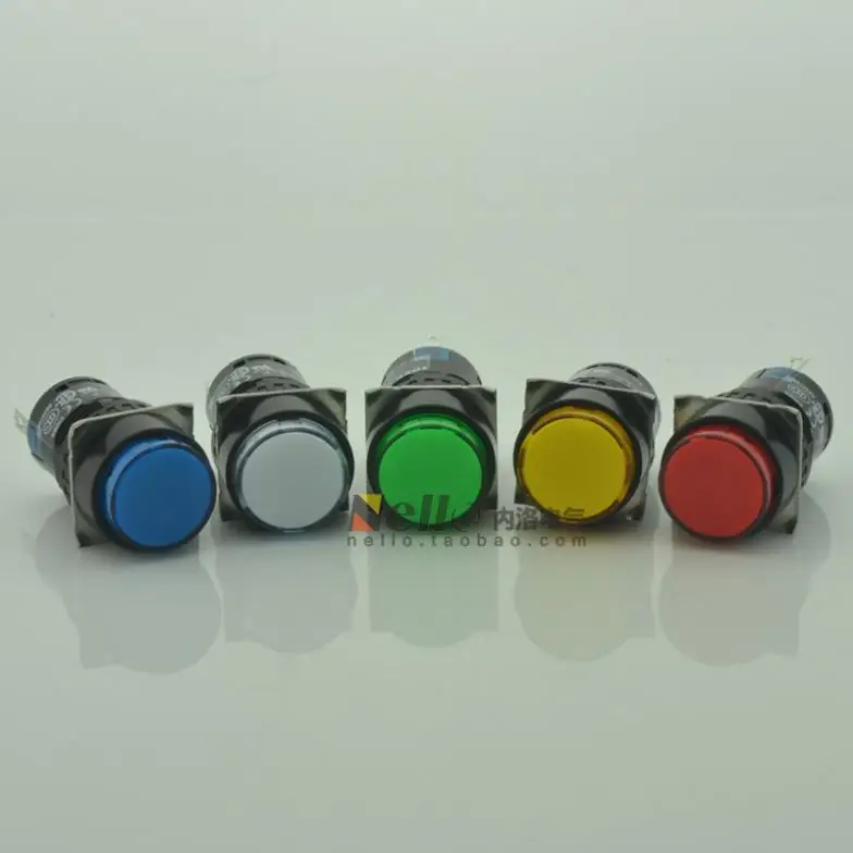 [ SA ]IDEC Izumi original Japanese 16mm round lights BLUE WHITE GREE YELLOW RED AL6M AL6M-P4 * C AC / DC 24V LED lamp--10PCS/LOT