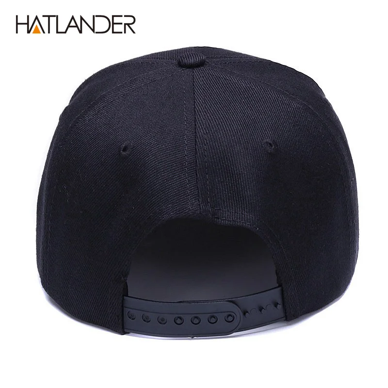 HATLANDER-Boné de beisebol ósseo para homens e mulheres, chapéus Hip Hop, boné solar equipado, Flat Bill Snapback, original, alta qualidade