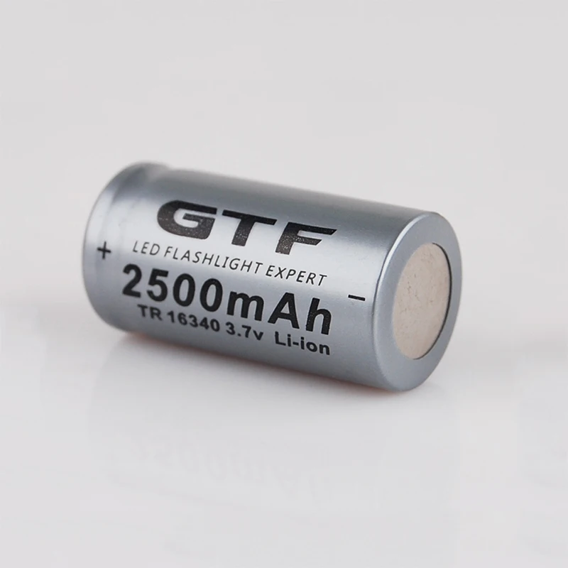 16340 Battery CR123A 3.7V 2500mah Rechargeable Lithium Batteries 16340 Batteria for LED Torch Flashlight Electric ToyCar battery