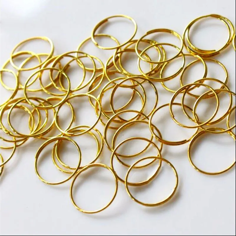 100pcs/lot 12mm Gold Stainless Steel Ring Crystal Chandelier Ball Parts Bead Curtain Accessories Connecting Octagon Beads