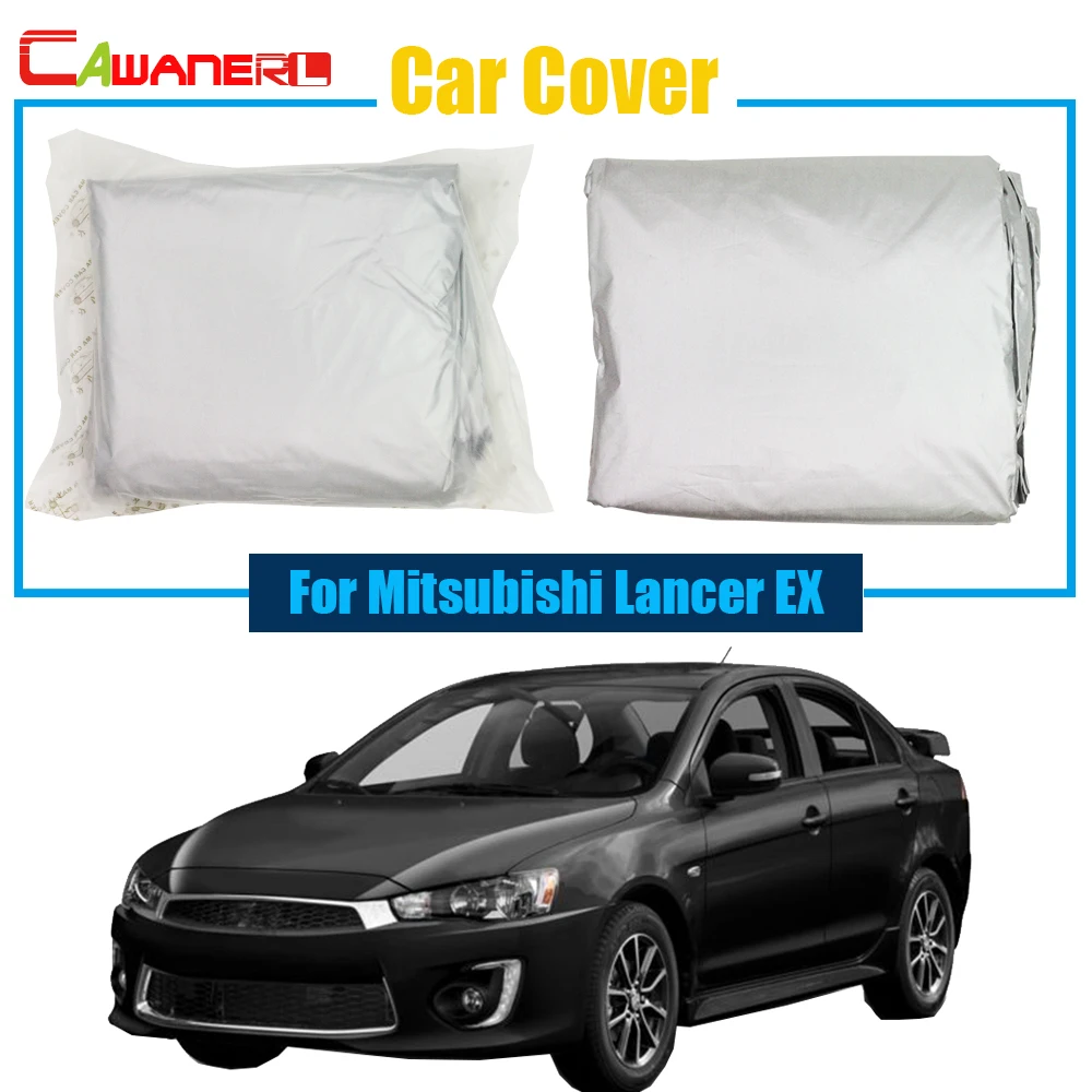 Cawanerl Car Cover UV Anti Rain Sun Snow Resistant Protector Sun Shade Cover Dustproof For Mitsubishi Lancer EX