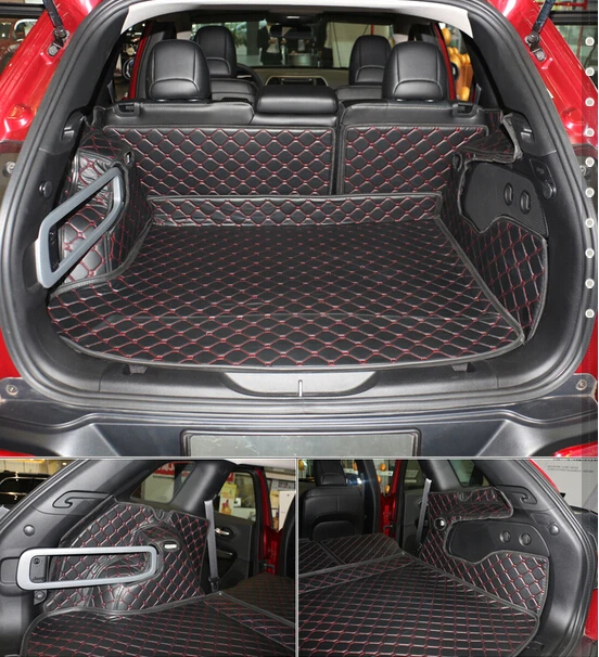 

High quality! Special car trunk mats for Jeep Cherokee KL 2023-2014 waterproof cargo liner mat boot carpets cover,Free shipping