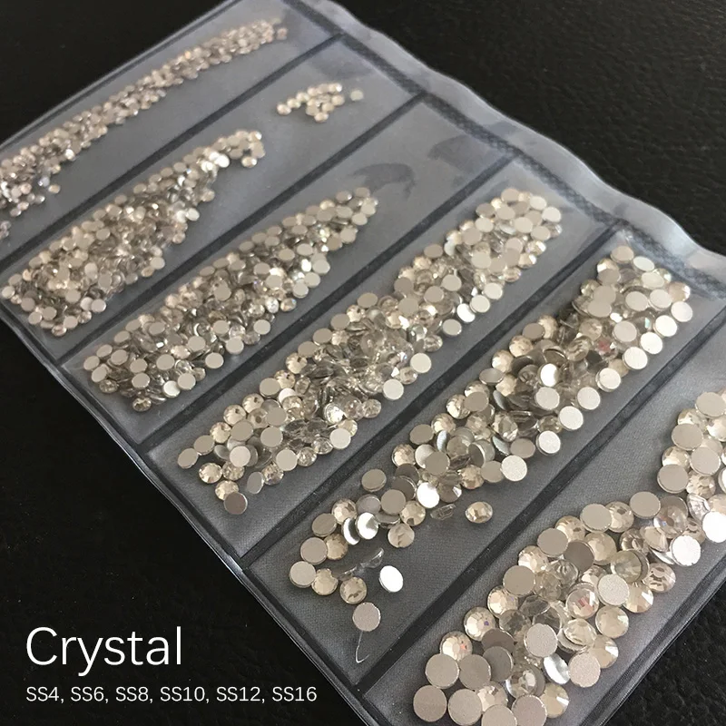 Multi size Glass Rhinestones for Nail SS4-SS16 Strass Nail Art Decorations Rhinestones Nail Stones For Nails Accessories