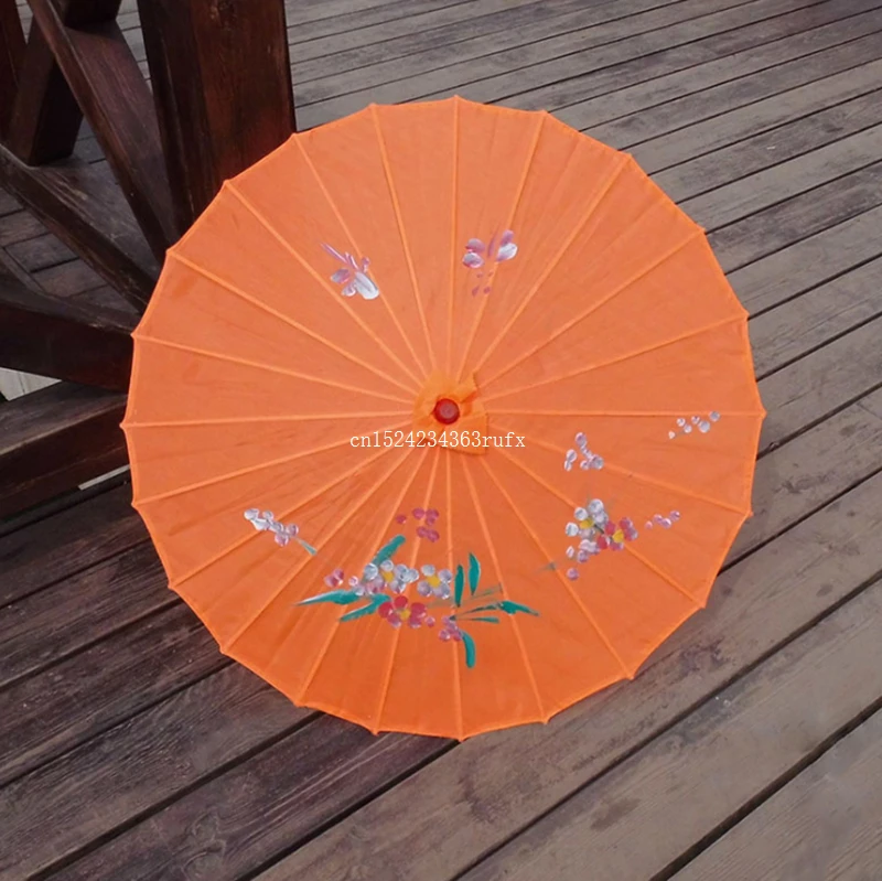 100pcs Craft Umbrellas Hand-painted Flowers Wedding Chinese Umbrella Silk Cloth Parasol for Wedding party