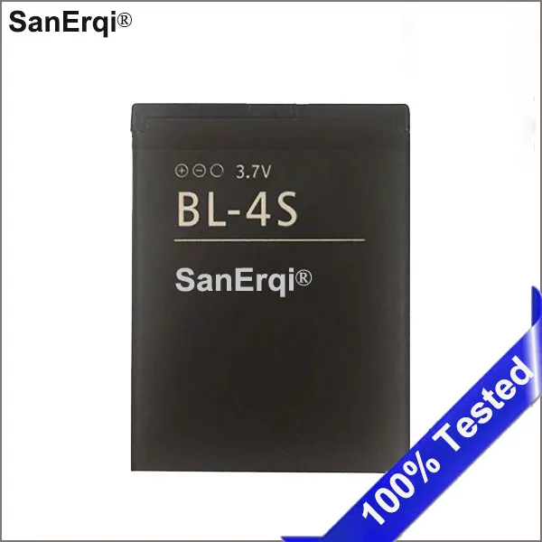 SanErqi 860mAh BL-4S BL4S battery High Capacity Battery Use for Nokia 2680s/3600s/7610s/6208c/X3-02/7100s/7020 Battery