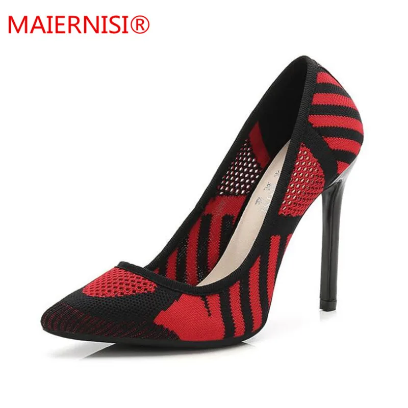 

2023 Heels Women Pumps Flying weaving Pointed Toe Shallow Fashion High Heels 11 cm Shoes Women's Wedding Shoes