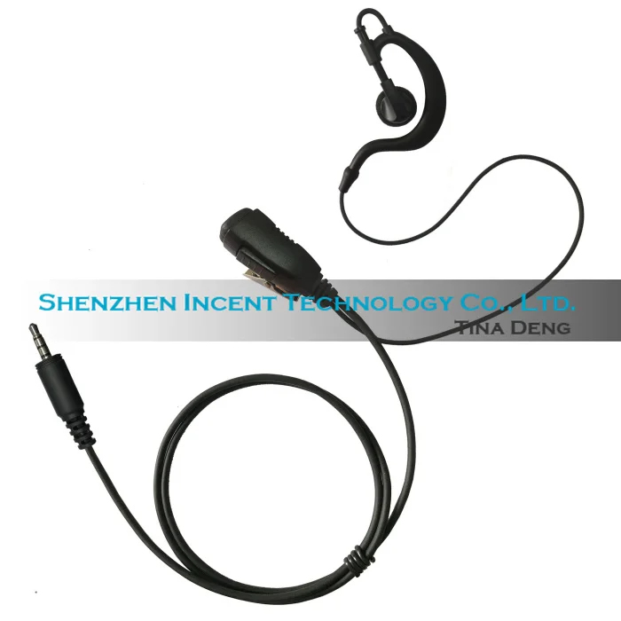 

VOIONAIR 2pcs/lot G Shape Ear Hook Earpiece Earphone Headset Mic PTT for Kenwood PKT-23 Portable Radio