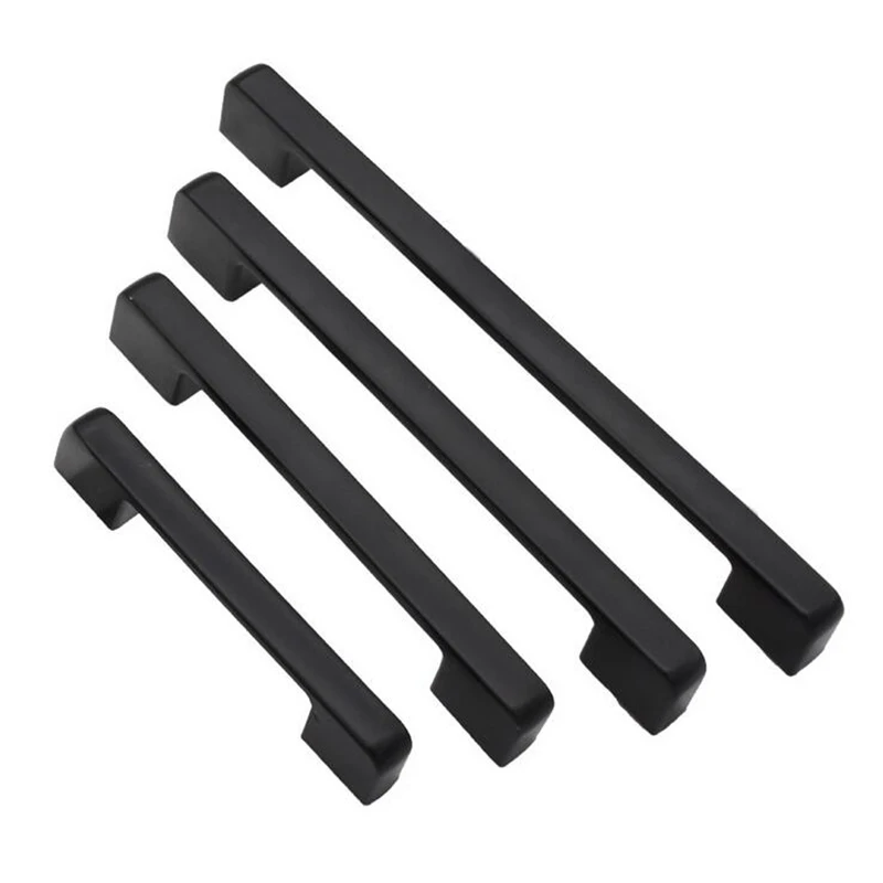 

Kitchen Cabinet Knobs Handles Black Furniture Handle for Cabinet Drawer Pulls Aluminum Alloy Handle 96mm 128mm 160mm 192mm