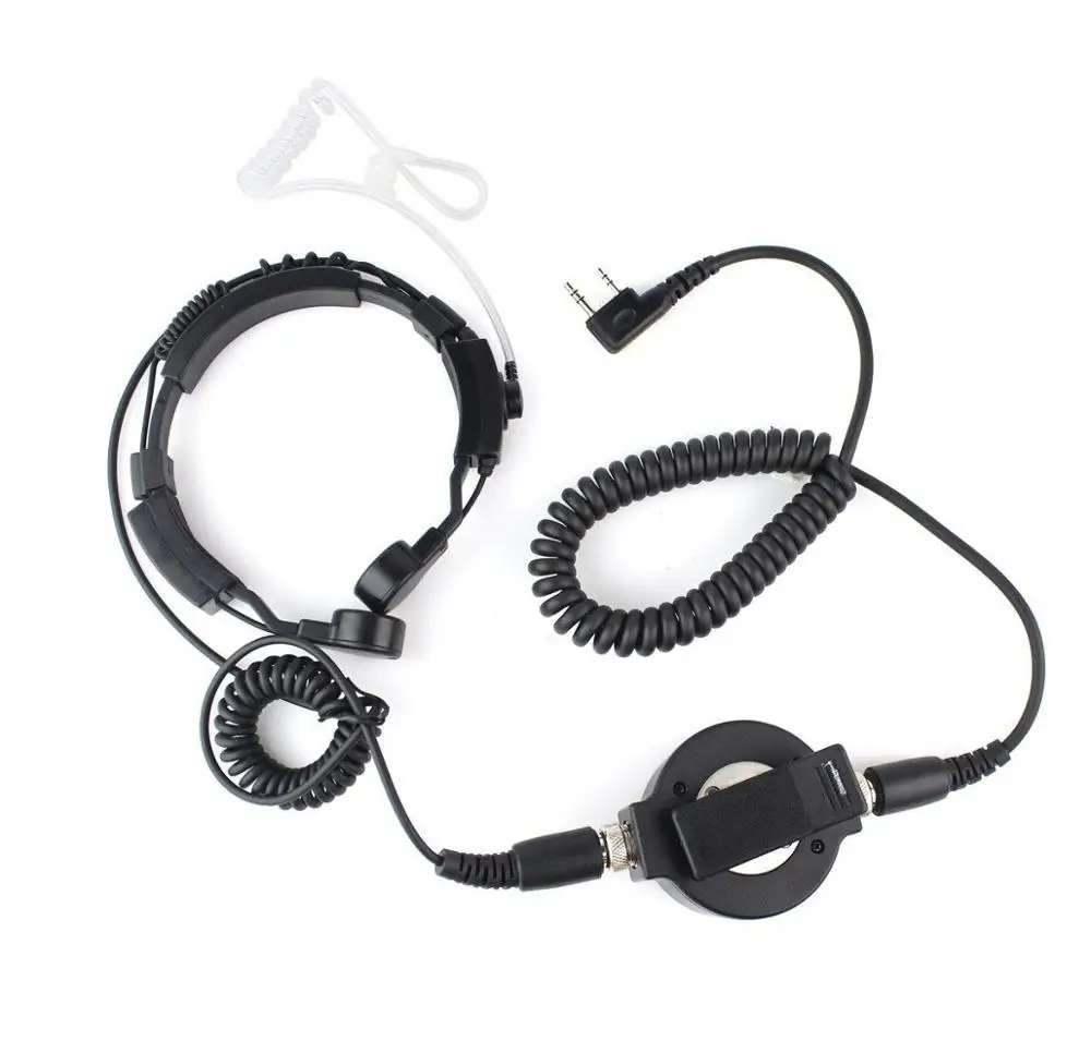 NEW IP54 Waterproof PTT Telescopic Throat Mic Earpiece for KENWOOD BAOFENG Radio