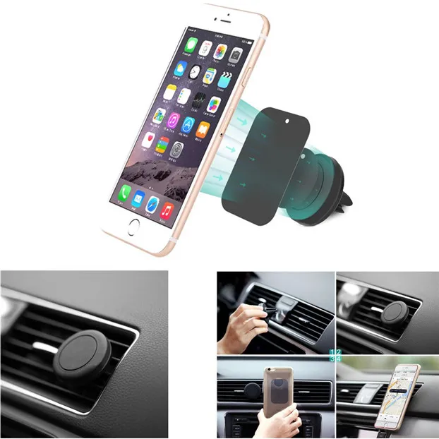 50 pcs Logo printing on Magnetic Air Vent Car Mount Phone Holder with Fast Swift-Snap Technology for Smartphones