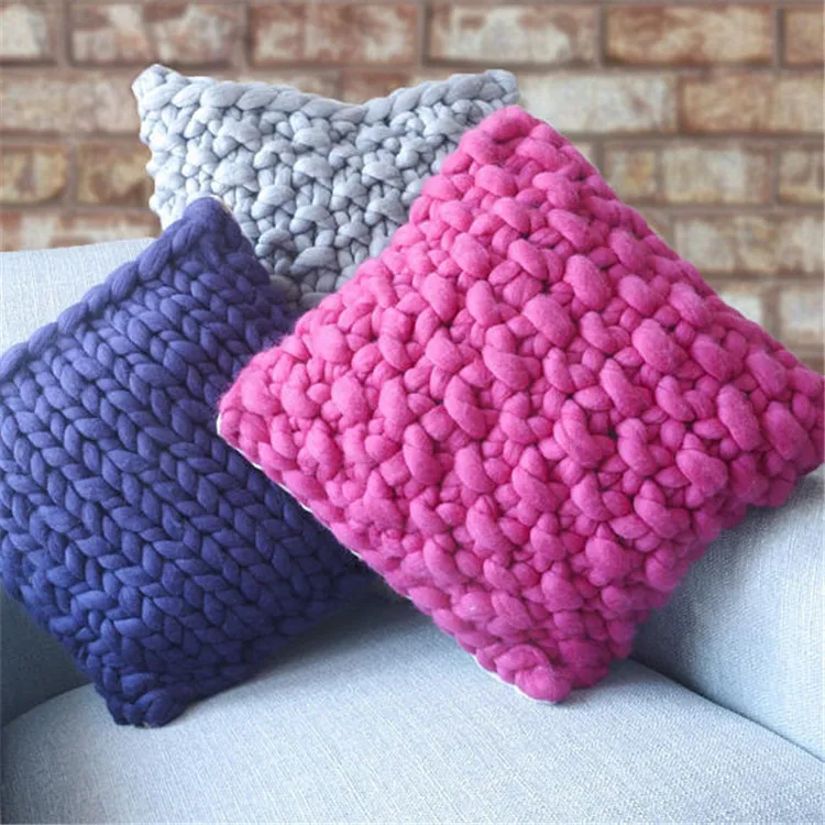 2019 new handmade knitted cushion 30x30cm/40x40cm photography tools throw pillow waist back sushion sofa bed decorative cusion