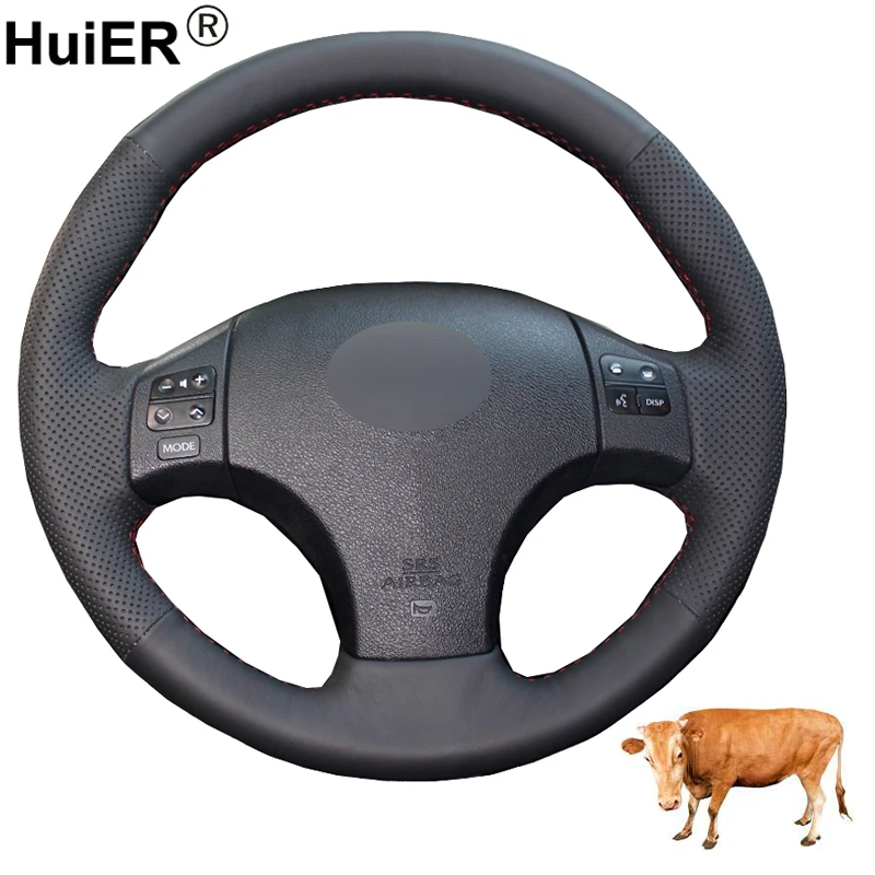 Hand Sewing Car Steering Wheel Cover Top Layer Cow Leather For Lexus IS IS250 IS250C IS300 IS300C IS350 IS350C F SPORT 2005