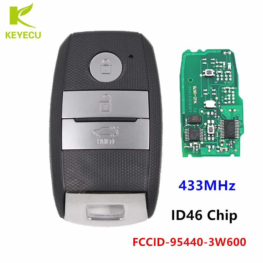 KEYECU sostituzione Smart Remote Key Fob 3 pulsante 433MHz ID46 Chip per KIA K5 KX3 Sportage Sorento 2013-2016 95440-3W600