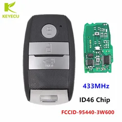 KEYECU Replacement Smart Remote Key Fob 3 Button 433MHz ID46 Chip for KIA K5 KX3 Sportage Sorento 2013-2016 95440-3W600