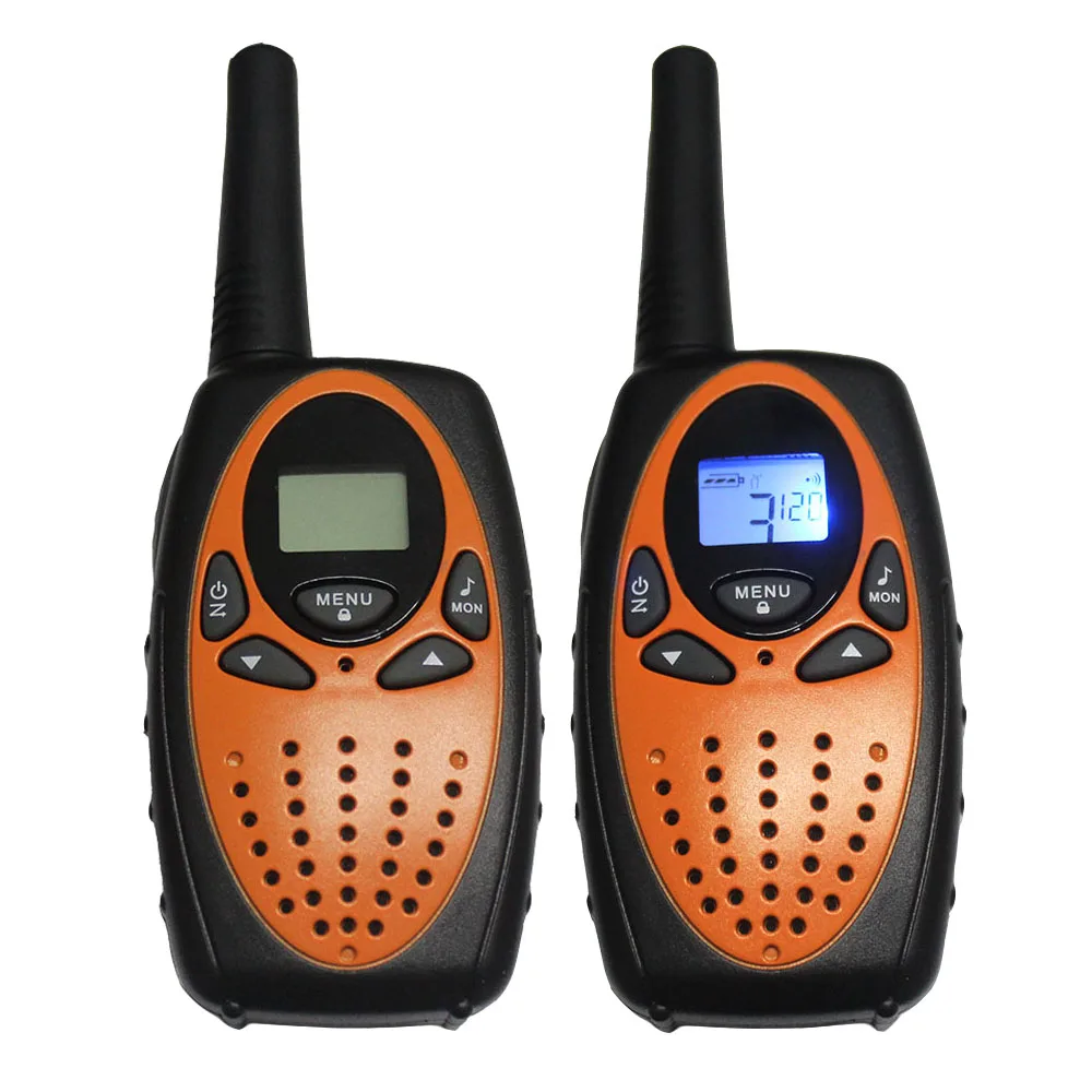 Orange T628 1W long range wireless talkie walkie pair PMR 446 VOX earpiece 2 way radio walky talky interphone w/ charger