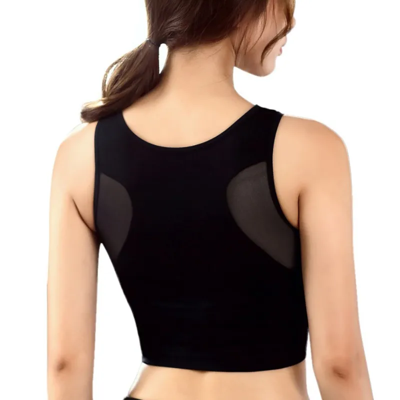 Sports Bra Mesh Stitching Yoga Underwear Shakeproof Quick Dry Fitness Padded Gym Wire Free Push Up Running Top