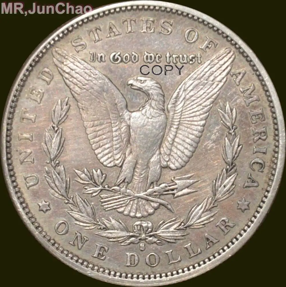 

High imitation Morgan 90% Silver 26.7grams Beautiful color Copy Coins 1894-S One Dollar