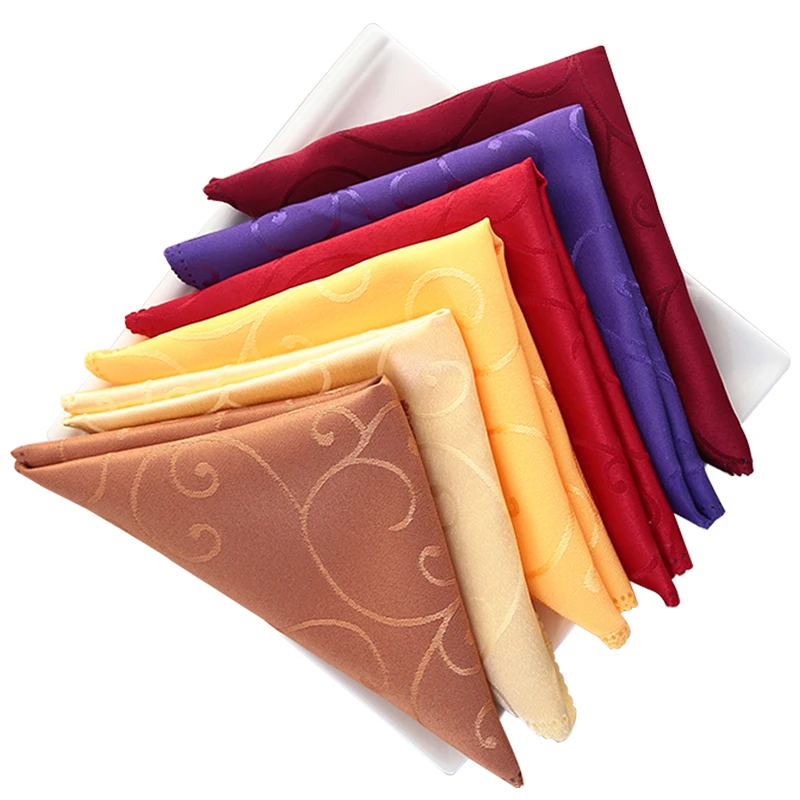 Napkin Cloth Restaurant Hotel Napkin Meal Cloth Folding Flower Cloth Jacquard Mouth Cloth