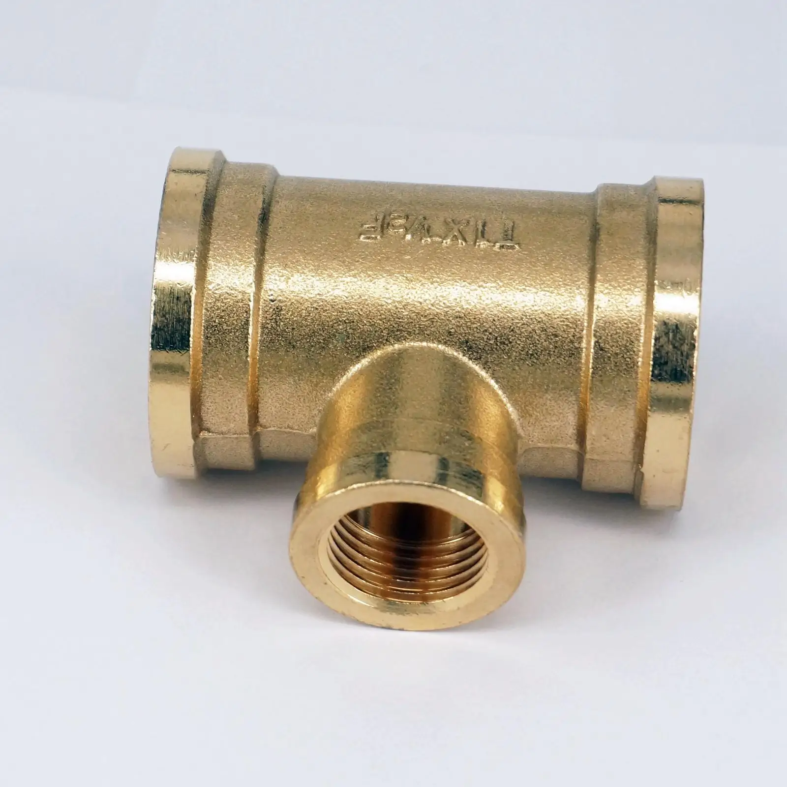 Tee 3 Way Brass fitting Reducing Connector 1" Female BSP Thread x 1/2" Female BSP Thread x 1" Female BSP Thread Plumbing