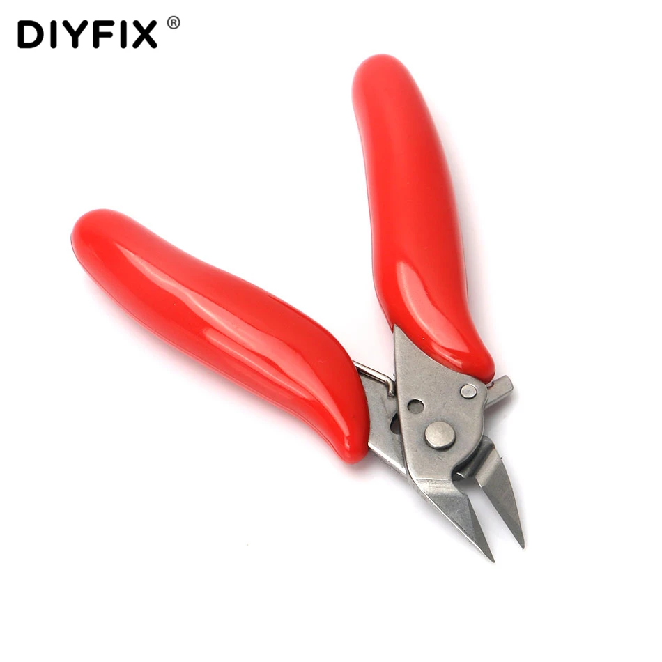DIYFIX 3.5" Mini Diagonal Cutting Pliers Wire Cable Side Flush Cutter Plier with Lock Hand Tools Herramientas