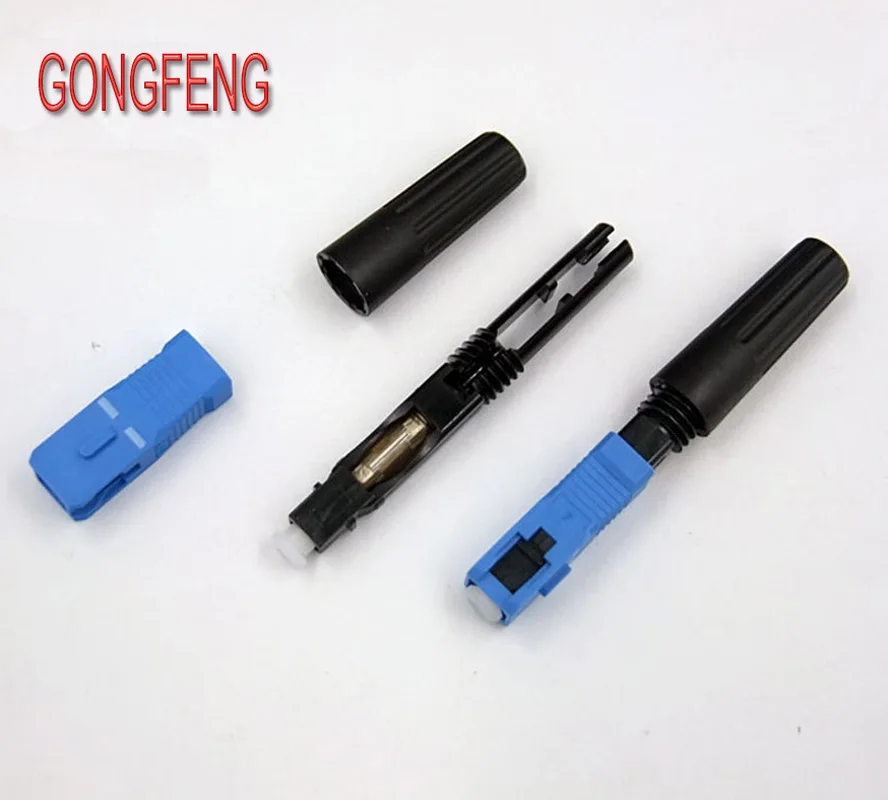 GONGFENG 100PCS NEW FTTH SC Fiber Optical Fast Connector Network level Quick Connector Metal insert Special Wholesale