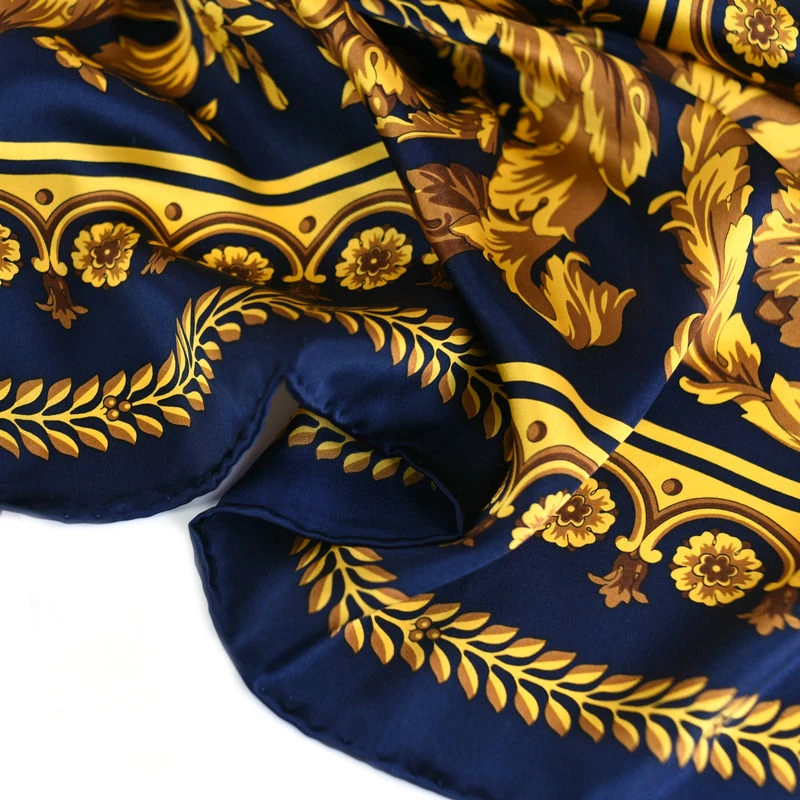 Women 100% Silk Scarf Shawl Foulard Luxury Soft Soomth Touching 108*108cm