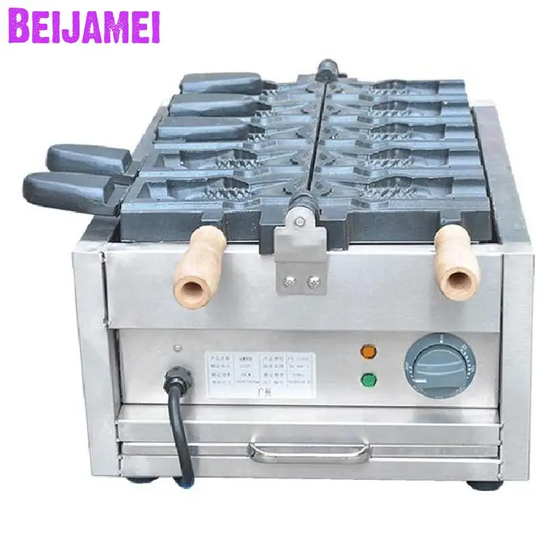 

BEIJAMEI Open Mouth Taiyaki Machine 110V 220V Electric Fish Shaped Cake Machine Commercial Ice Cream Taiyaki Maker