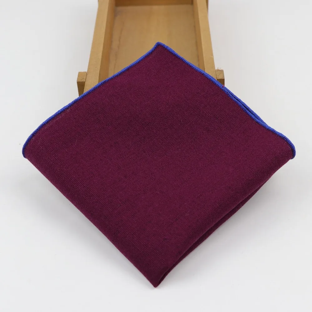 Men's Solid Cotton Handkerchiefs Pocket Square