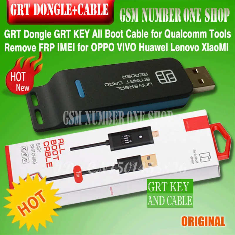 GRT Dongle GRT KEY All Boot Cable Micro USB RJ45 All in Onefor Qualcomm Tools Remove FRP IMEI for OPPO VIVO Huawei Lenovo XiaoMi