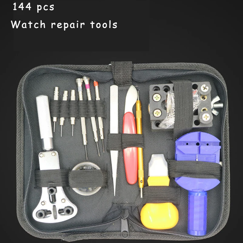 

144PCS Multifunction Watch Tool Fix Kit Pin Set Watch Case For Watchmaker Opener Bracelet Link Repair Tool Screwdriver Tweezer