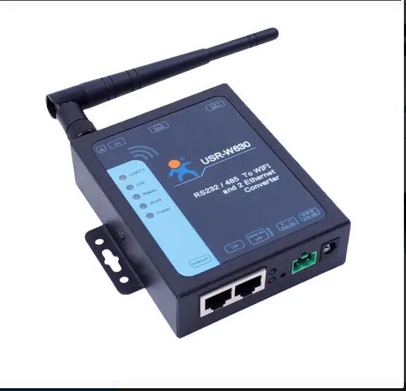 Serveur de module convertisseur Ethernet industriel, prend en charge deux ports Ethernet, Modbus RTU, série RS232 RS485 vers WIFI TCP/IP RJ45