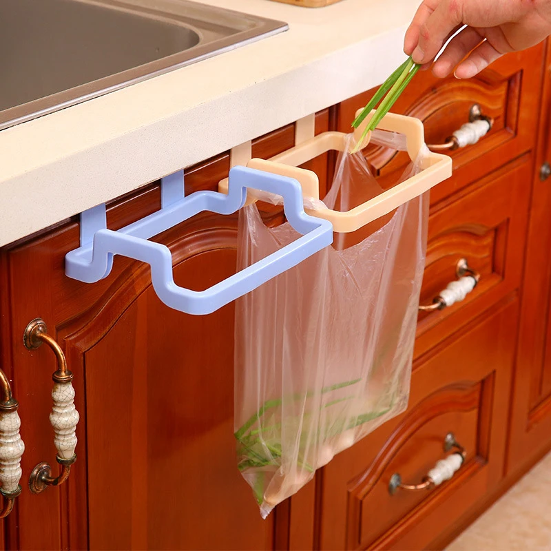 

1Pcs Kitchen Garbage Bag Holder Hanging Cabinet Towel Gloves Kitchen Utensils Shelves Bathroom Towel Hanger Kitchen Storage