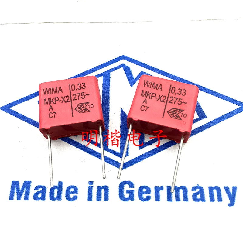 

10pcs/30pcs WIMA Germany Capacitor MKP-X2 275V 0.33UF 275VAC334 334NF Pitch 15mm free shipping