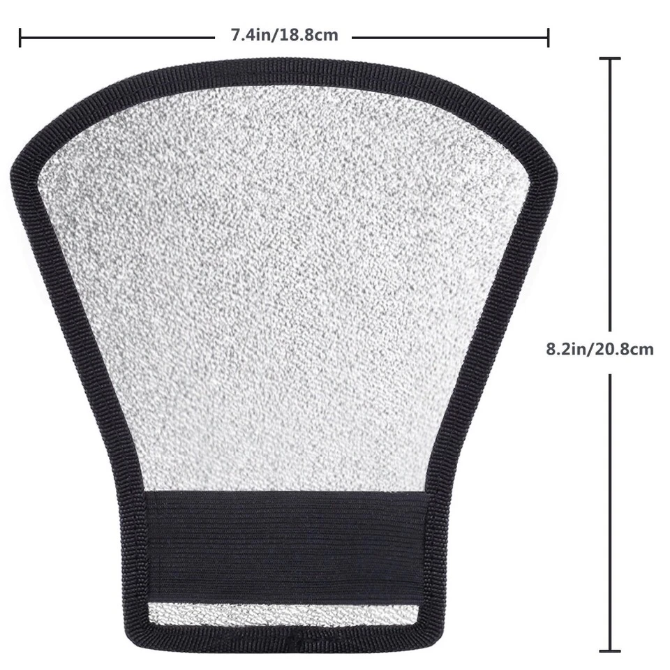 ناشر فلاش صغير عاكس فضي أبيض لكاميرات Canon Nikon Pentax Yongnuo Metz Sony Godox V1 V860III TT685II TT600S Speedlight