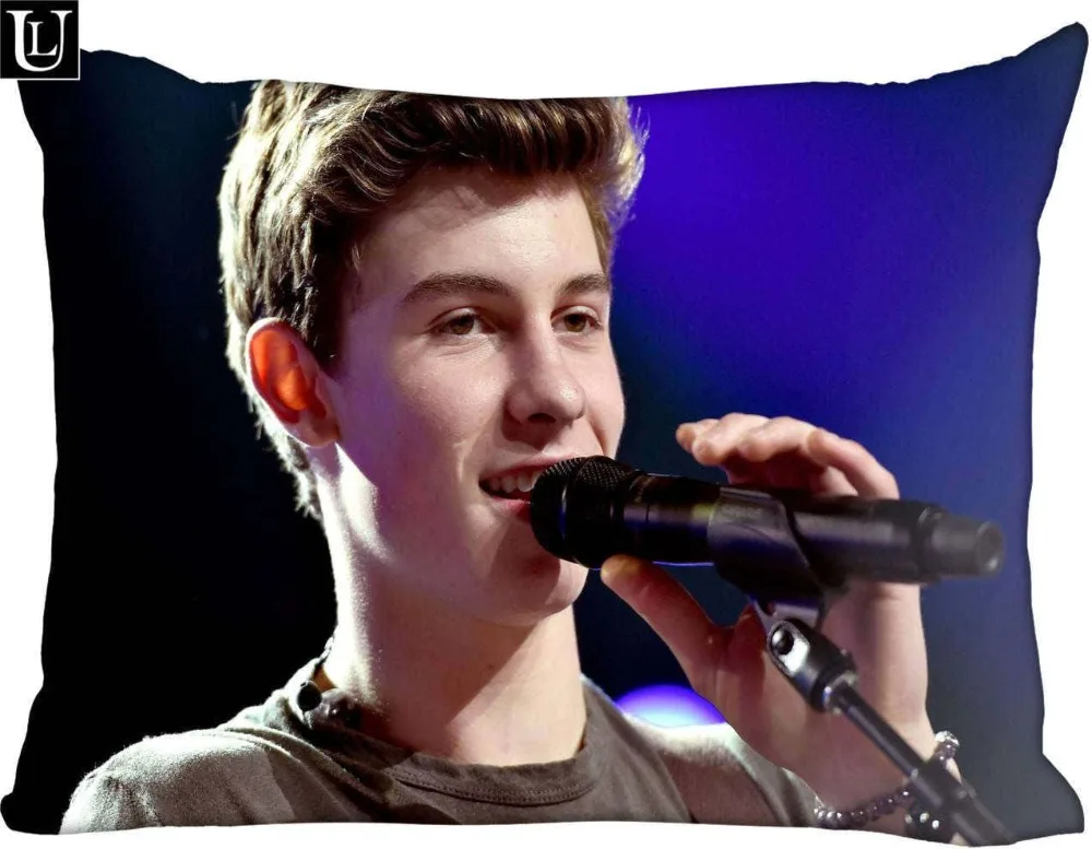 Custom Shawn Mendes Rectangle Pillow Cover Size 45x35cm (one side) Print Custom Zipper Polyester Cotton Pillowcase more size