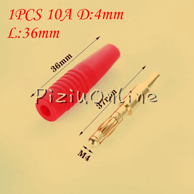 1pcs YT187 High quality 4mm Gold Plated Welding Banana Plug  The speaker plug  The horn line audio cable connector