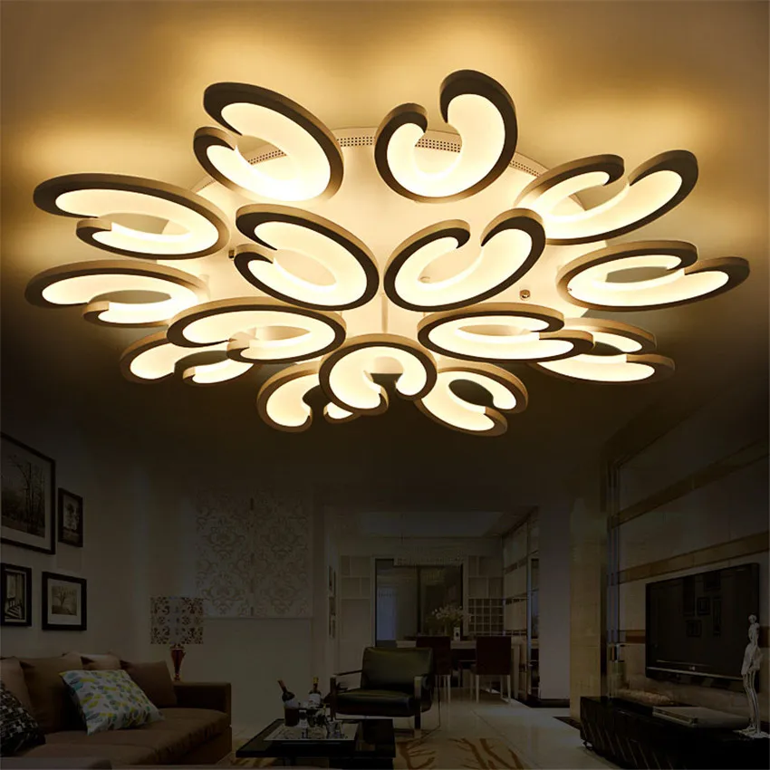 Modern Luxury Ultra Thin Living room Led Ceiling lights,DIY Lustre Acrylic RC Dimmable Led ceiling lamps  for Home lighting