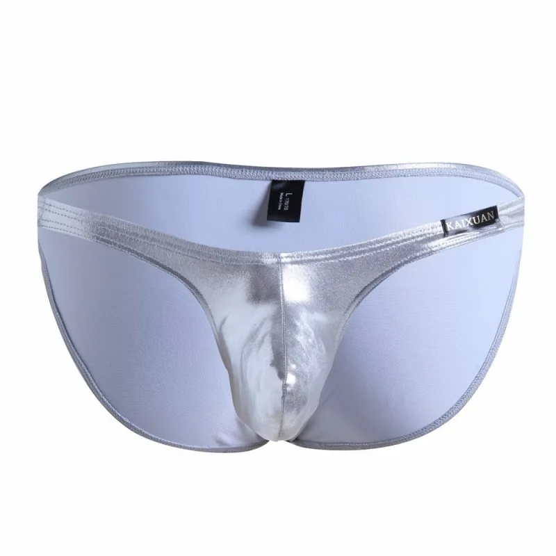 New Hot Selling Men Underwear Patent Leather Sexy Gay Underwear Men\'s Briefs U Convex Pouch Hombre Jockstrap