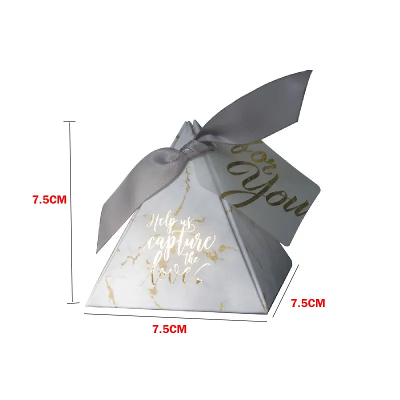 Triangular Pyramid gift box wedding favors and gifts candy box wedding gifts for guests wedding decoration