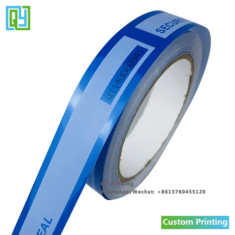 25mmx30m/Roll Tamper Evident Tape Envelope Box Sealing Tapes Warranty Void Open Security Seal Perforated Serial Number Seals