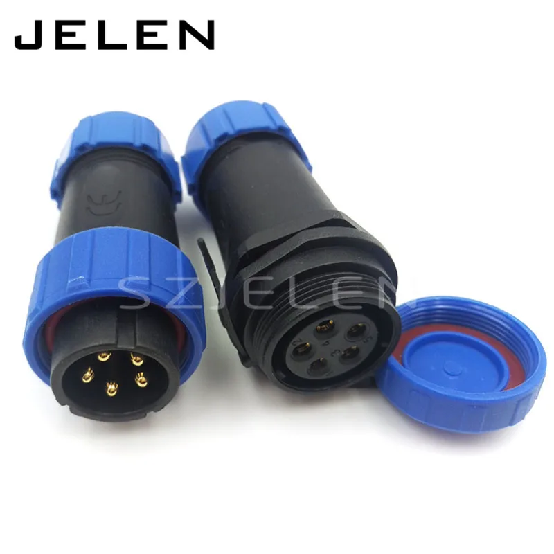 SP21 waterproof plug and socket cable connector 5 pin waterproof electrical connector,connector waterproof IP68