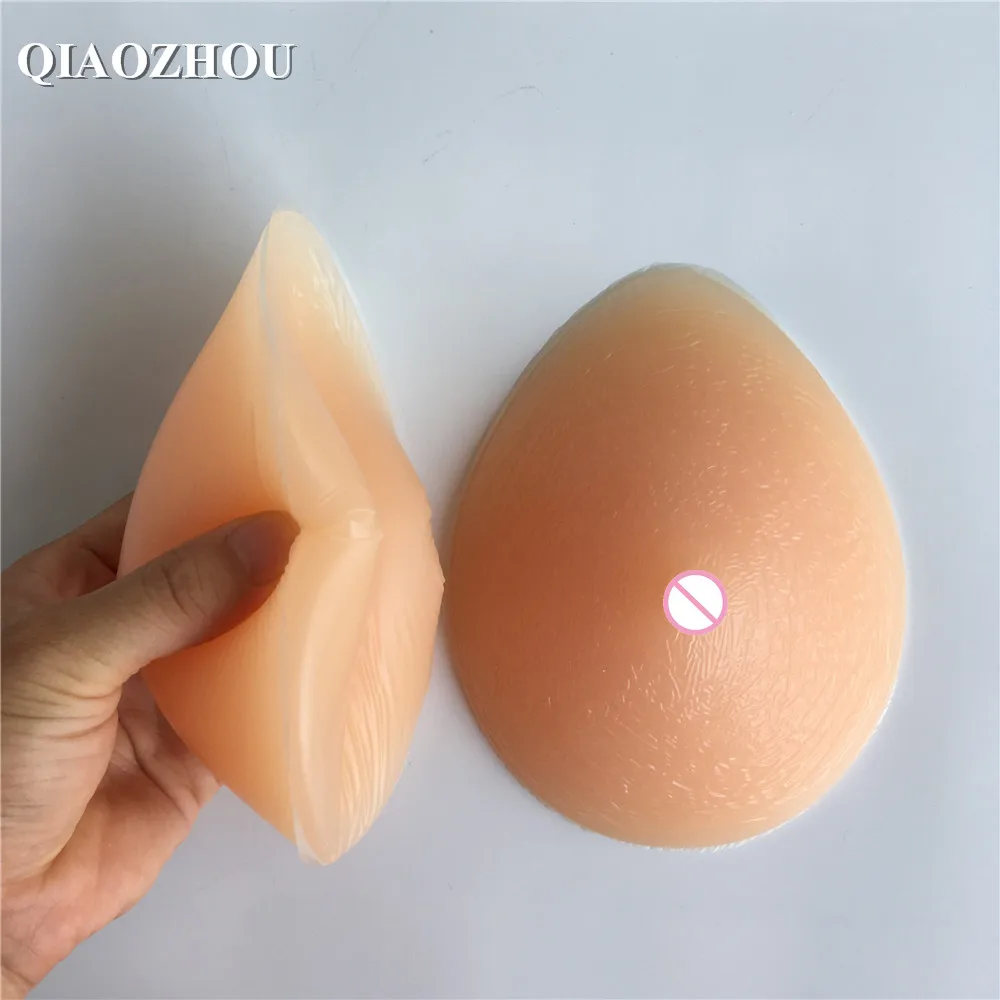 

big size 900 g silicone prosthesis artificial breast forms for small breasts girl mastectomy use 36D 38C 40C