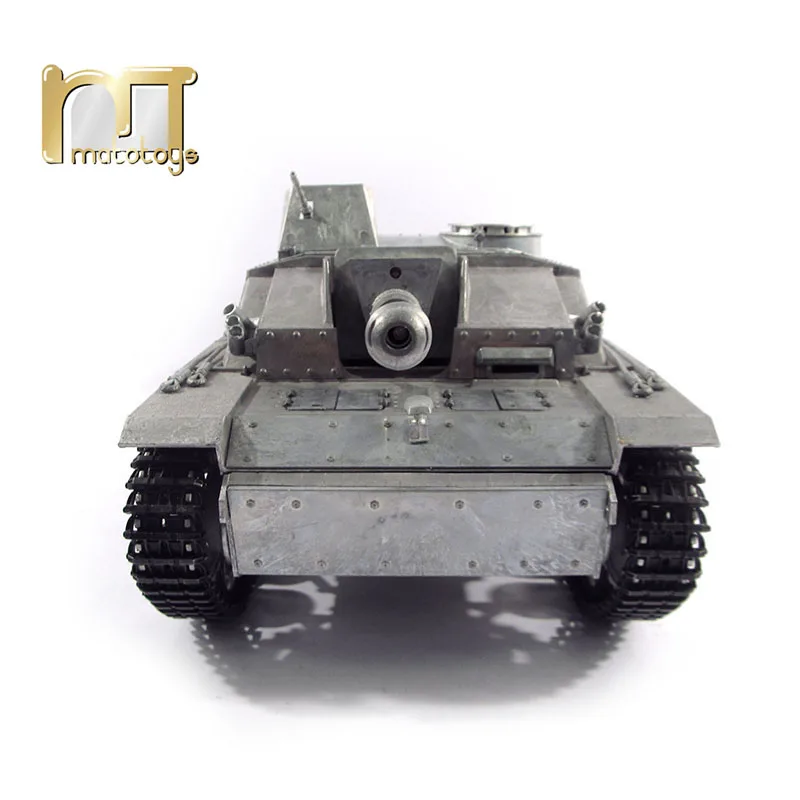 MATO Tank 1/16 Complete German Stug III 100% Metal RC Tank Infrared Recoil Barrel Version Original Metal Color RTR 1226