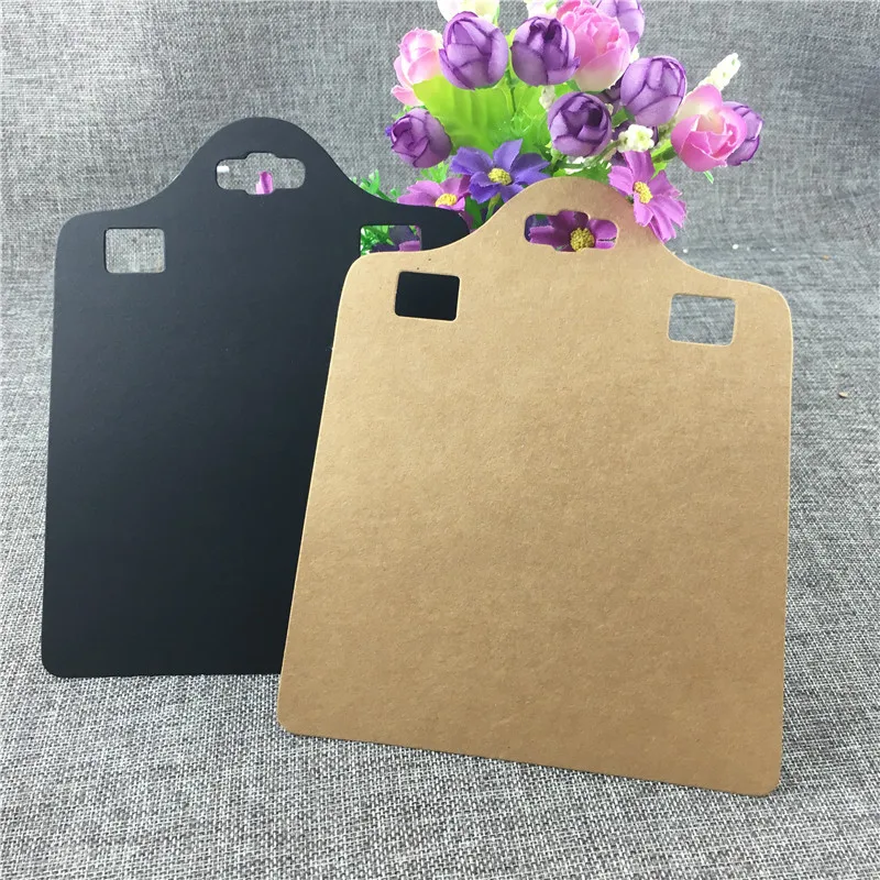 50Pcs/Lot Multi Size Simple Style Necklace Earrings Card With Holes Hang Card for Jewelry Displays Cards Kraft Paper Material