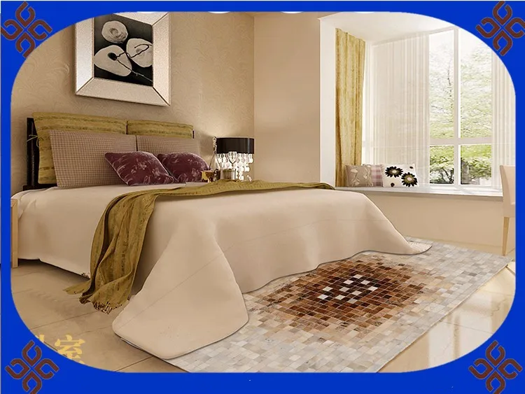 

2018 free shipping 100% natural genuine cowhide tibetan rug
