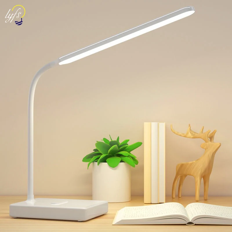 LED Touch Dimming Desk Lamp with USB Charging