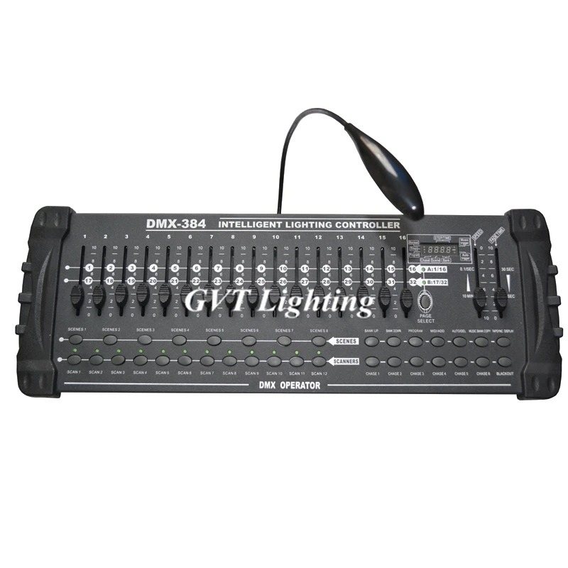 Imagem -02 - Dmx Console Dmx 384 Controlador para Efeitos de Feixe de Lavagem Ponto Palco Iluminação Dmx 512 Controlador dj Equipamentos Controlador