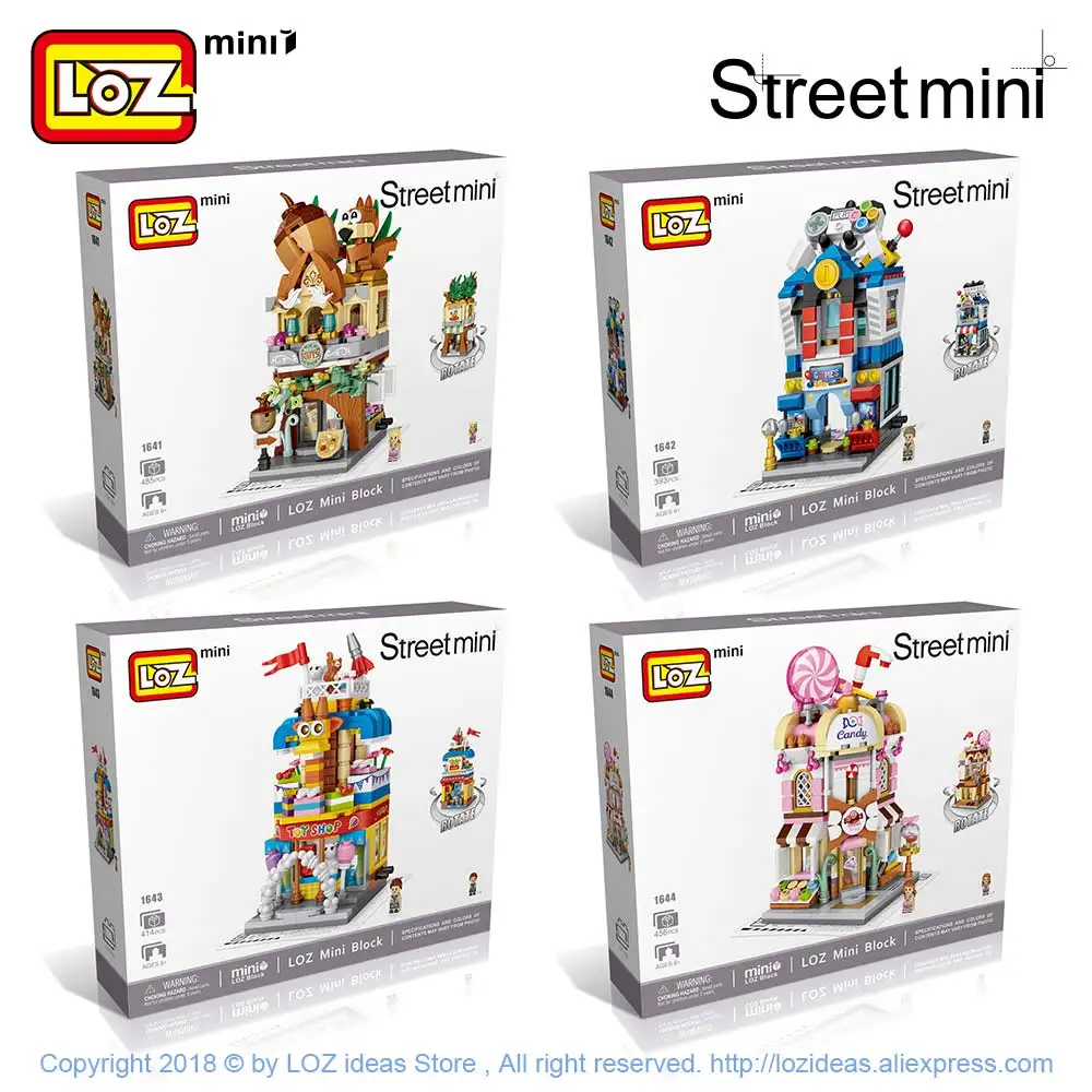 Loz Mini Bricks City View Scène Mini Street Model Bouwsteenspeelgoed Gaming Kamer Candy Shop Speelgoed Winkel Architectuur Kinderen diy