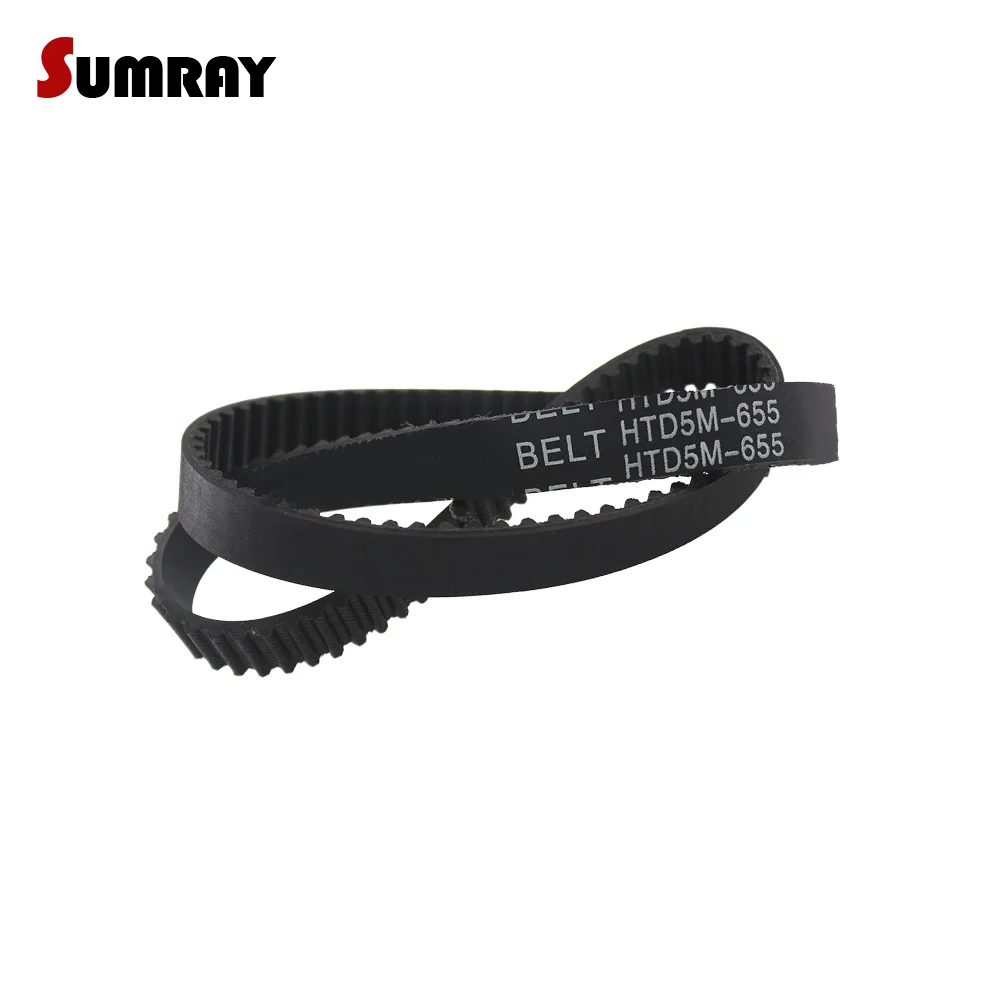 HTD5M Rubber Belt 5M-650/655/660/665/670/675/680/685/690/695mm Pitch Length 15/20/25mm Width Synchronous Belt for Sewing Machine